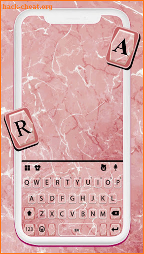 Rosegold Marble Keyboard Background screenshot