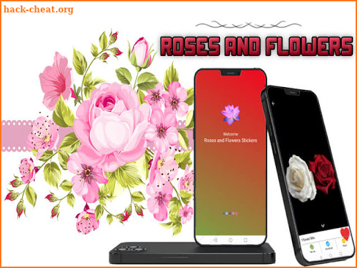 Roses and Flowers Stickers screenshot