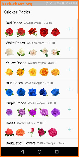 Roses Stickers  (WAStickerApps) screenshot