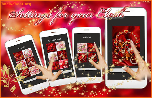 Roses Valentine Clock Live Wallpaper screenshot