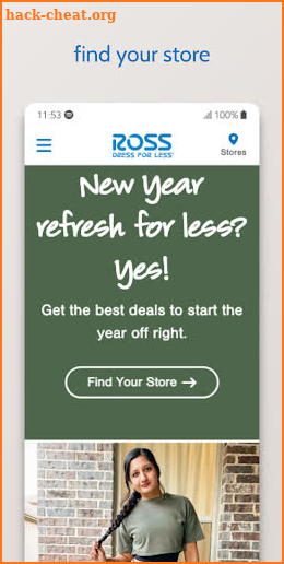 Ross store shopping screenshot