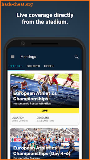 Roster Athletics Track & Field screenshot