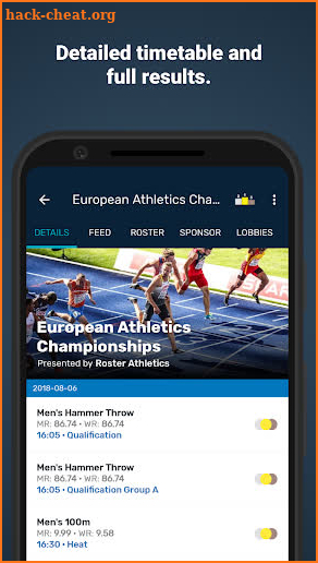 Roster Athletics Track & Field screenshot