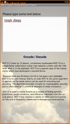 ROT13 Encoder / Decoder screenshot