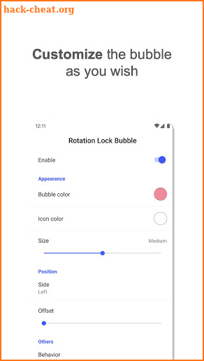 Rotation Lock Bubble screenshot