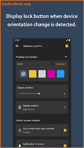 Rotation Lock Pro screenshot