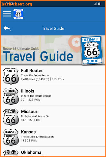 Route 66 Ultimate Guide screenshot