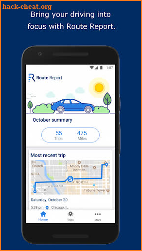 Route Report screenshot