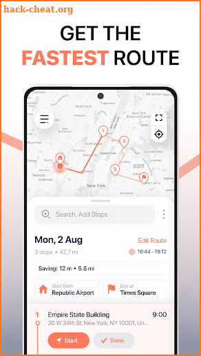 Routease: GPS Route Planner For Multiple Stops screenshot