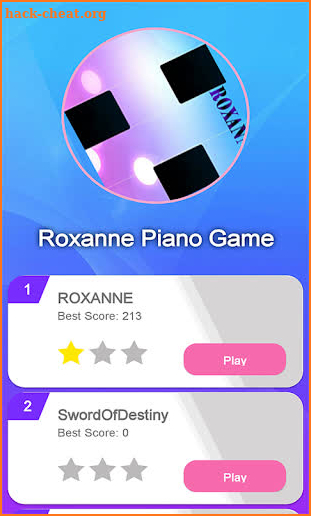 Roxanne Piano Tiles Game screenshot