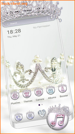 Royal Diamond Crown Launcher Theme screenshot