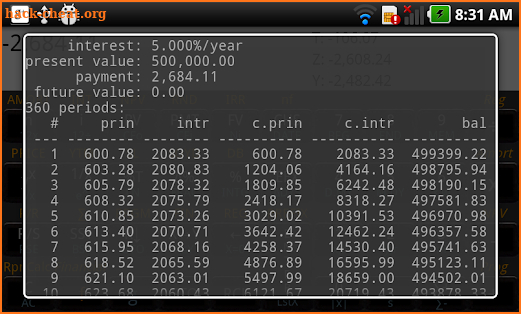 RpnCalc Financial Calculator screenshot