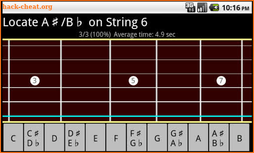 RR Guitar Fretboard Trainer screenshot