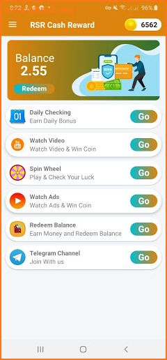 RSR Cash Reward screenshot
