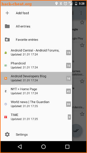 RSS Reader screenshot