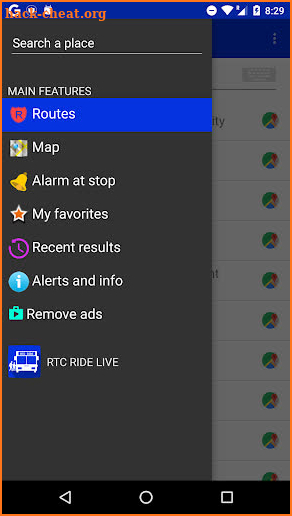 RTC Ride Live screenshot