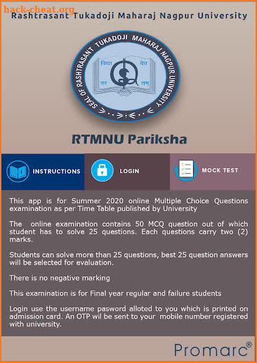 RTMNU Pariksha screenshot