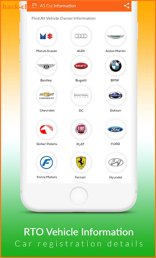 RTO Vehicle Information - Car Registration Details screenshot
