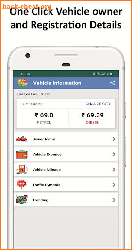 RTO Vehicle Information - mParivahan vahan app screenshot