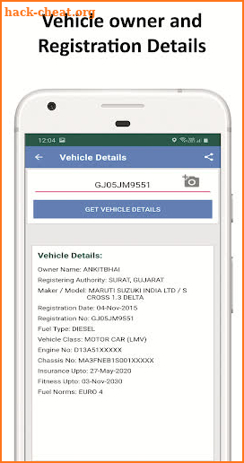 RTO Vehicle Information - mParivahan vahan app screenshot
