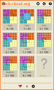 Ruby Square: logical puzzle game (700 levels) screenshot