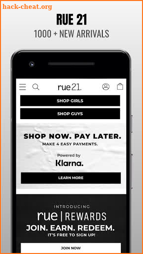 Rue 21 for Shopping - online shop screenshot
