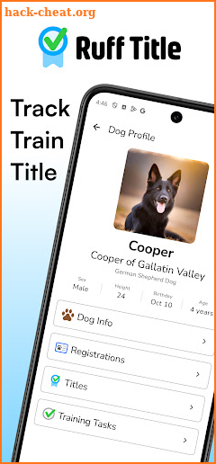 Ruff Title - Dog Title Tracker screenshot