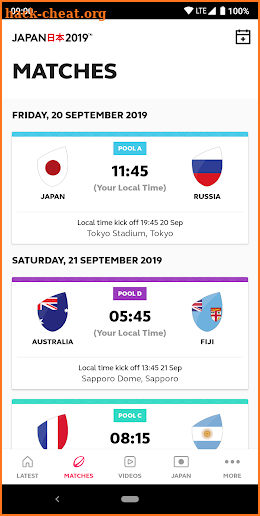Rugby World Cup 2019 screenshot