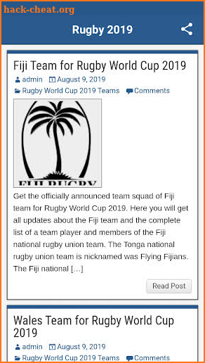 Rugby World Cup 2019 - All Updates screenshot