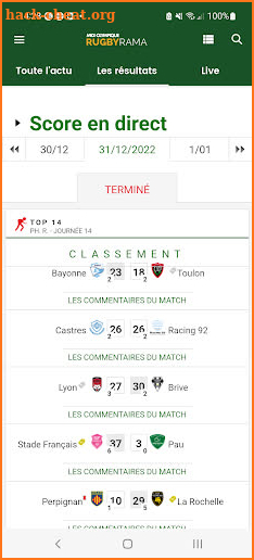 Rugbyrama - Midi Olympique screenshot