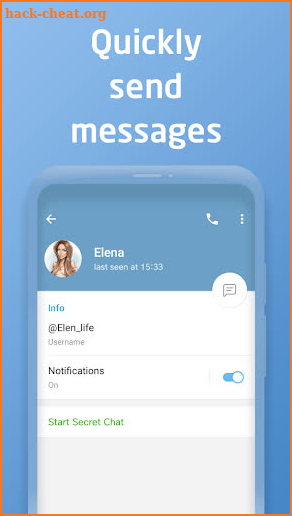 Rugram Messenger: private text messages & call app screenshot