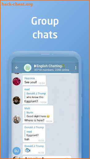 Rugram Messenger: private text messages & call app screenshot