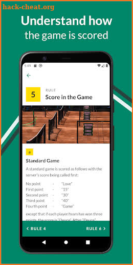 Rules of Tennis screenshot