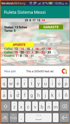 Ruleta Sistema Messi screenshot