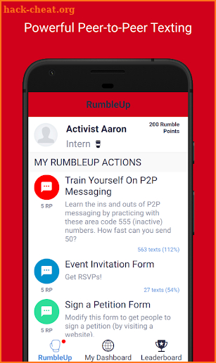 RumbleUp: Powerful P2P Texting screenshot