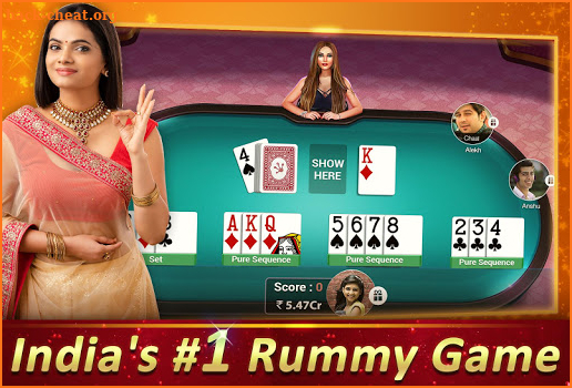 Rummy Gold - 13 Card Indian Rummy Card Game Online screenshot