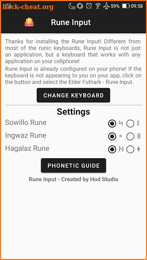 Rune Input - your keyboard for Elder Futhark runes screenshot