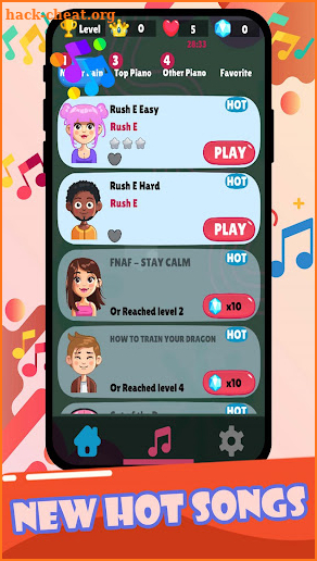 Rush E Music Game Piano screenshot