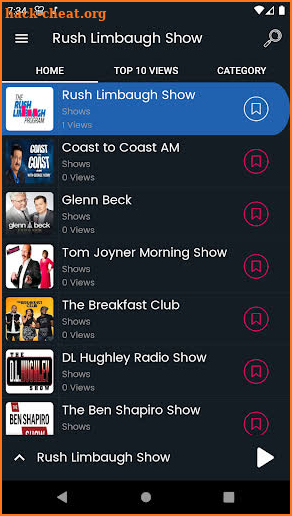 Rush Limbaugh Listen Live Show Radio Station App screenshot