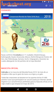 Rusia 2018 Calendario screenshot