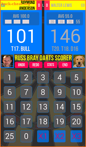 Russ Bray Darts Scorer screenshot