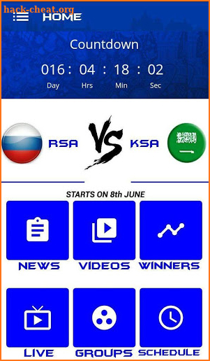 Russia FIFA World Cup 2018 Live Streaming APP screenshot