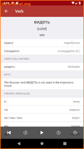 Russian Verb Trainer screenshot
