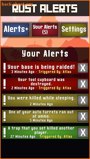 Rust Alerts screenshot