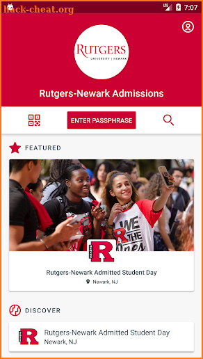 Rutgers-Newark Admissions screenshot