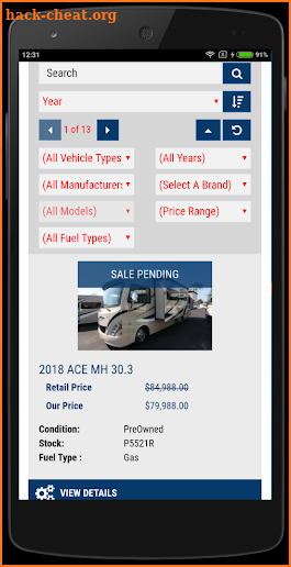 RV for Sale USA screenshot