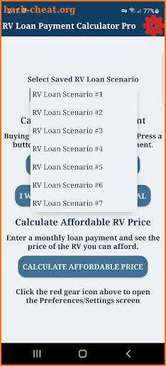 RV Loan Payment Calculator Pro screenshot