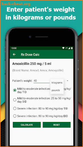 Rx Dose Calc (Pediatric Dosage Calculator) screenshot
