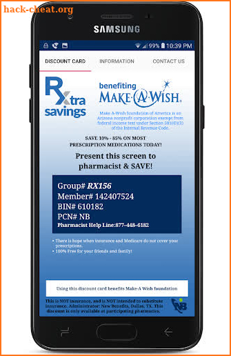 Rx Extra Savings Prescription Discount Card screenshot