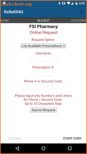 RxRefill4U Prescription Refill screenshot